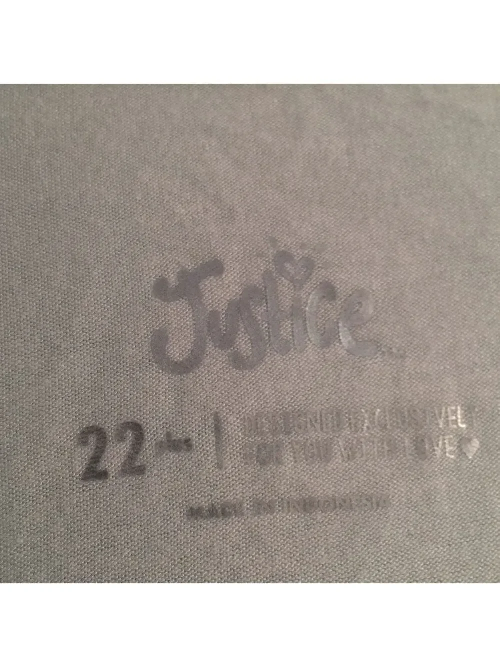 D- NWOT Justice Long Sleeve for girls 14-16 Yrs Old
